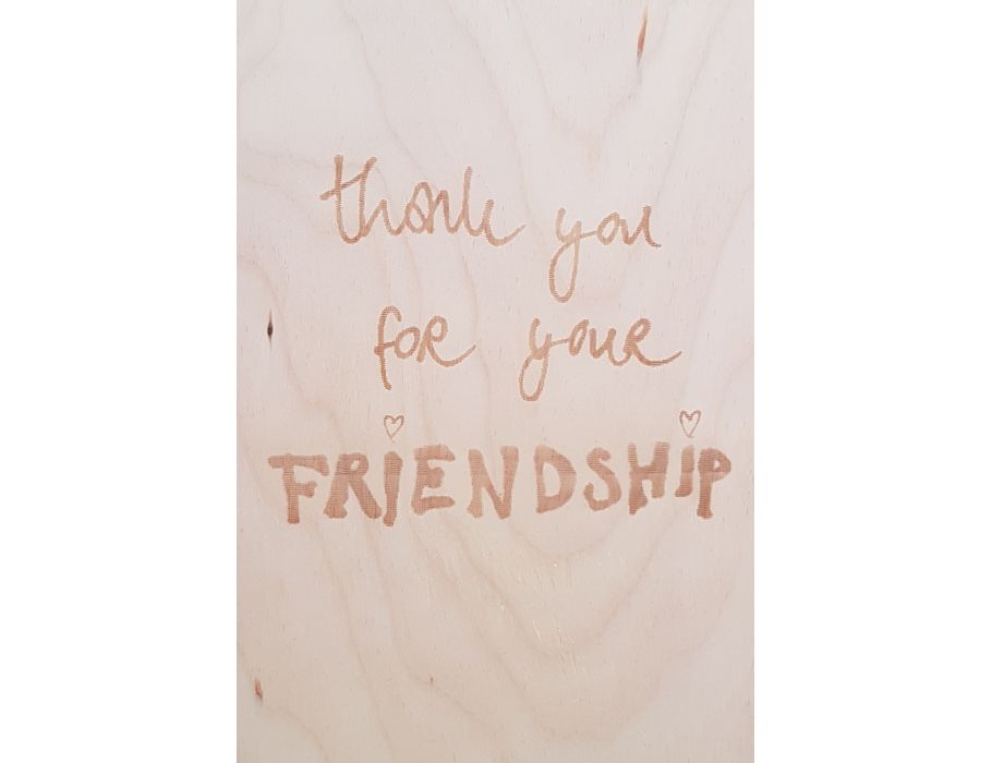 Set Houten briefkaarten - 32 Friendship