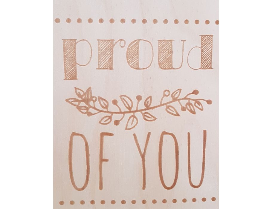 Houten briefkaart - 178 Proud of You