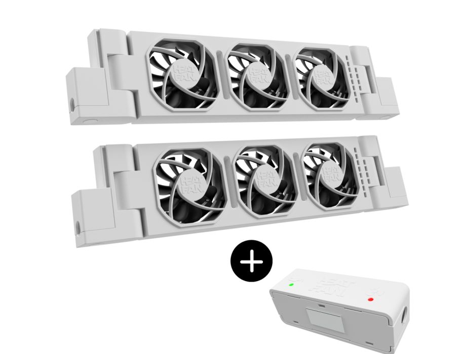 Heatfan 3 - Duo - Wit incl. Sensor