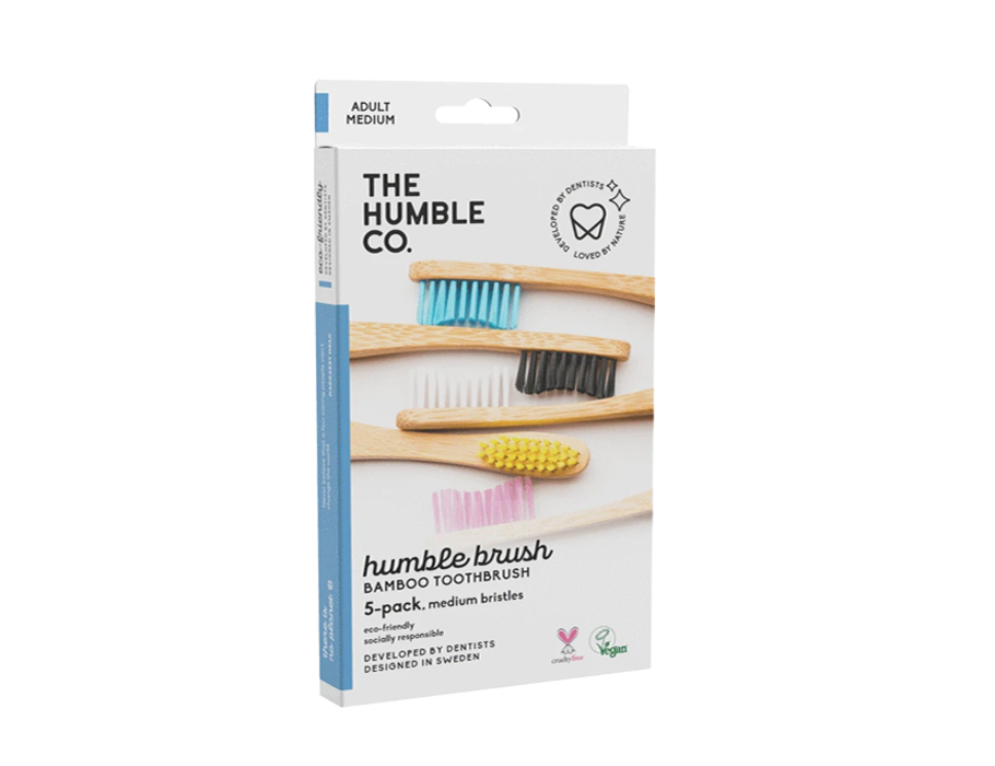 Bamboe tandenborstels - medium - 5 stuks