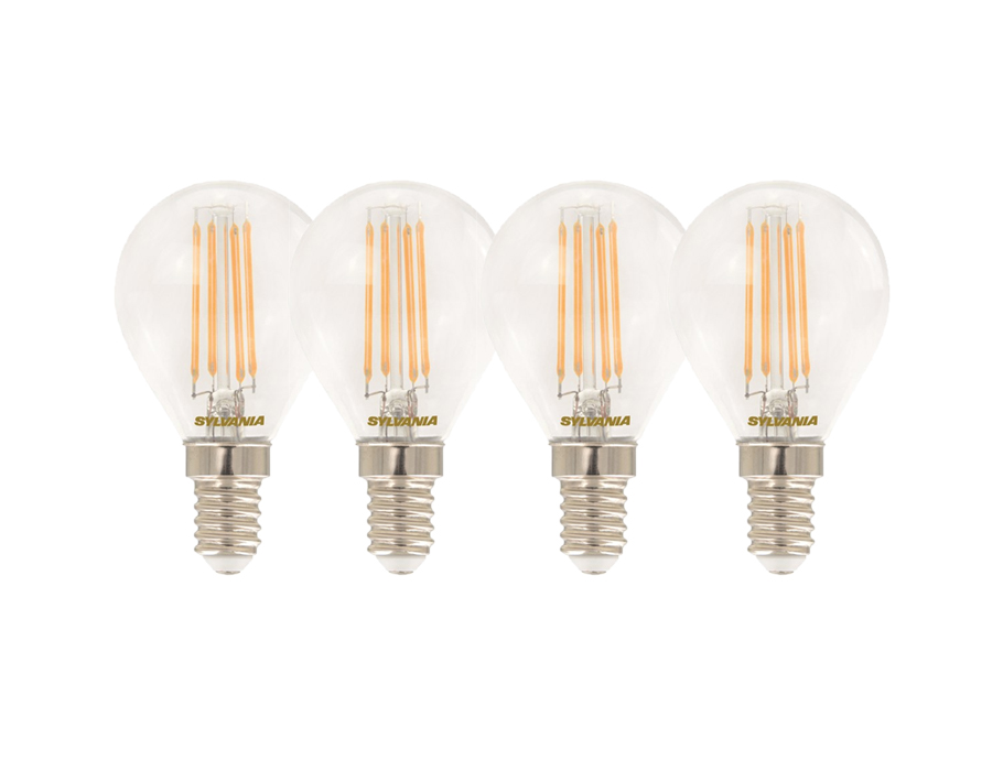 Ledlamp - E14 - 470 lm - kogel - helder - 4 stuks