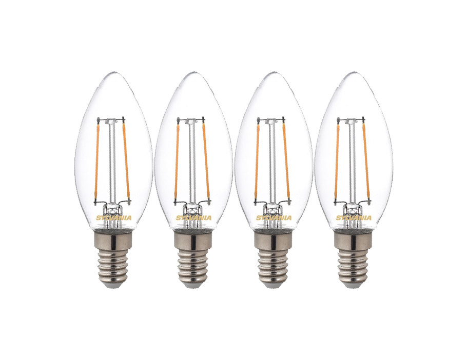 Ledlamp - E14 - 250 lm - kaars - Helder - 4 stuks