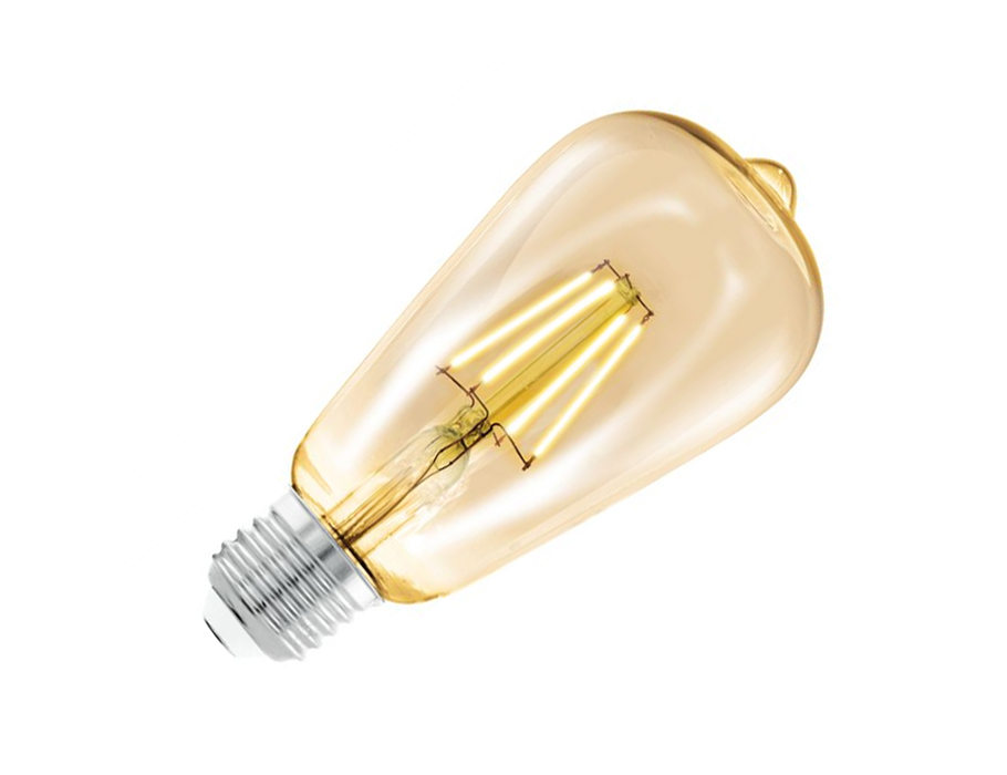 Ledlamp - E27 - 220 lm - ST64 Rustique - Amber 2200K