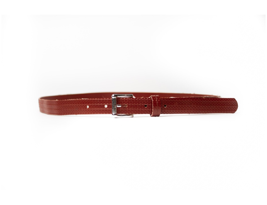 Gürtel - Feuerwehrschlauch - Rot/Silber - 2x95 cm (Damen)