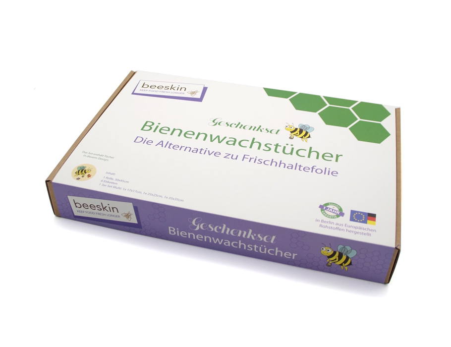 Beeskin - Geschenkset Bienenwachstücher