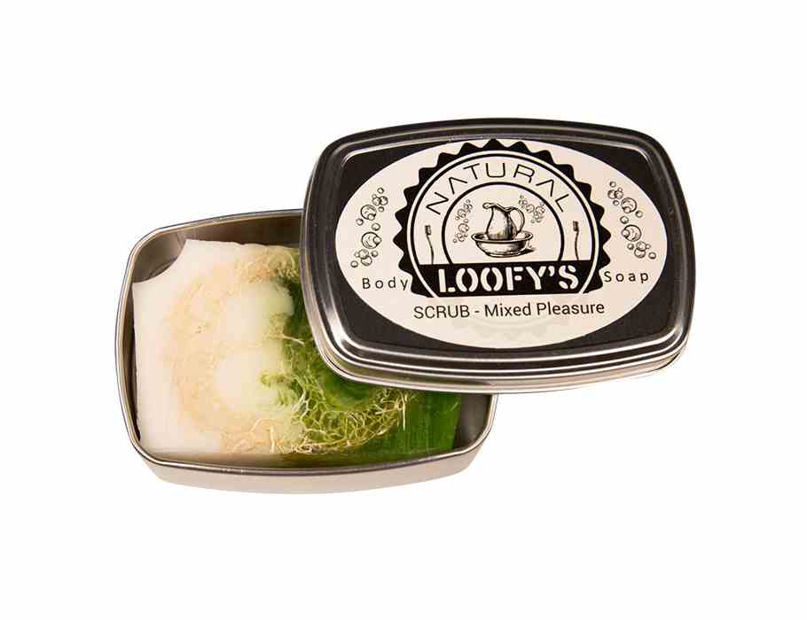 Körperseife "Mixed Pleasure" mit Luffa-Schwamm 
