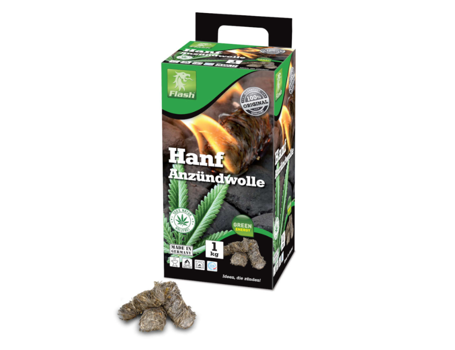 Anzündwolle Hanf & Wachs – 1 kg