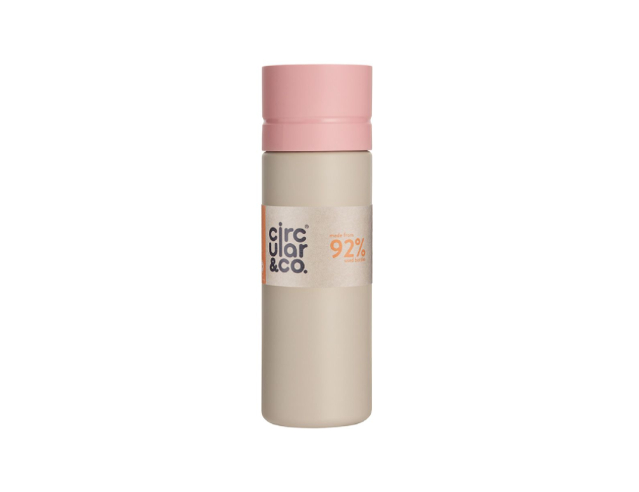 Circular Flasche - 600 ml - Creme/Rosa