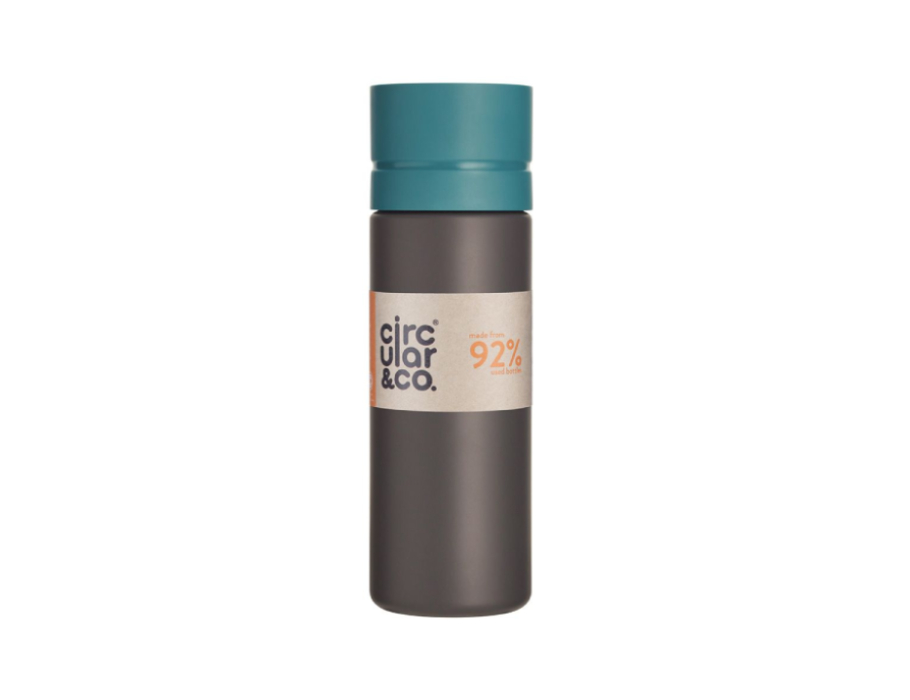 Circular Bottle - 600 ml - Zwart/Groen