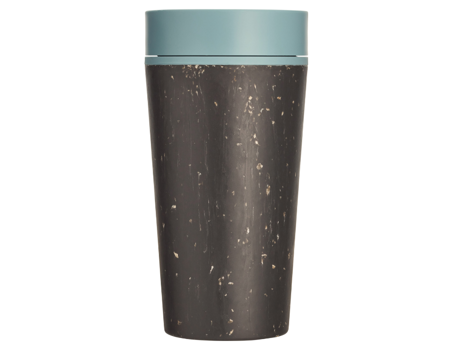 Koffiebeker - Circular Cup 340 ml - Zwart/Blauw