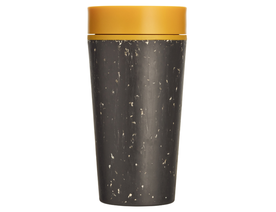 Koffiebeker - Circular Cup 340 ml - Zwart/Geel