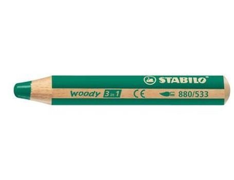 informeel zadel Buskruit Stabilo Woody Potlood - 3 in 1 - Donker Groen | Eco-Logisch webshop