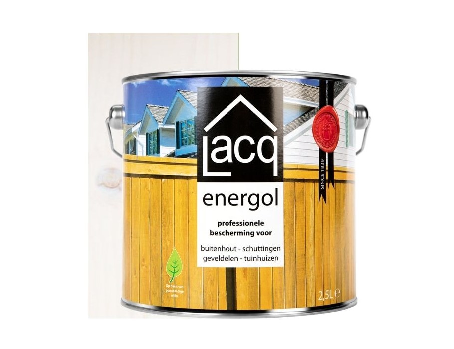 Energol dekkende beits - wit - 2,5L