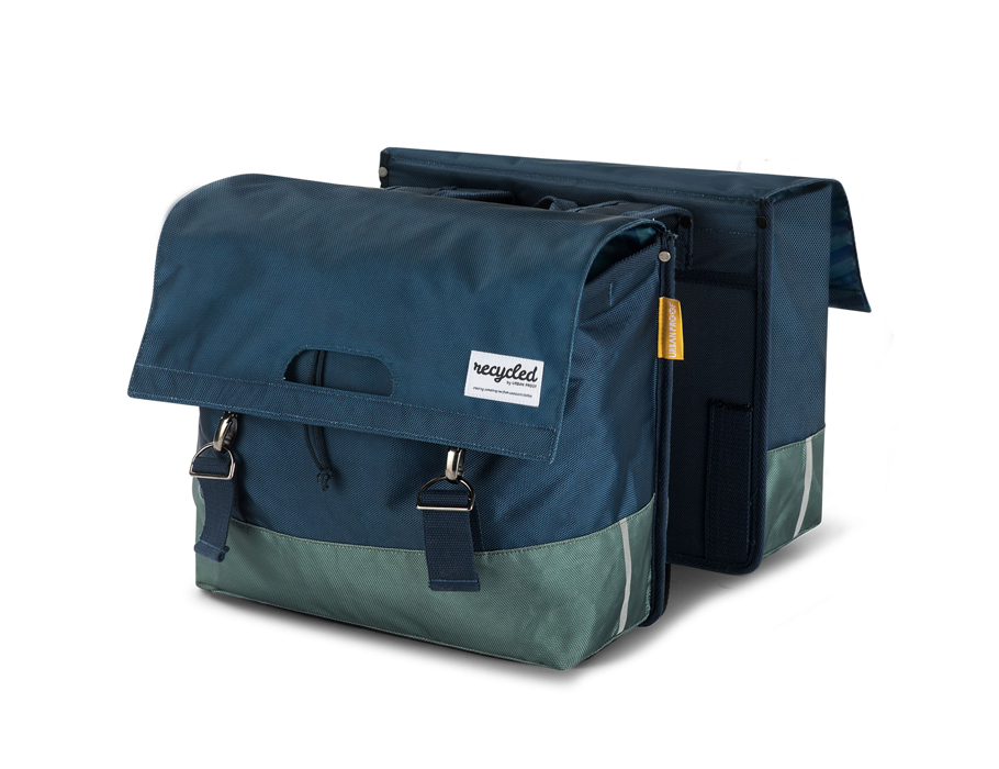 Dubbele Fietstas - 40 L - Blauw Groen