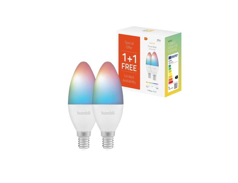 Smart Ledlamp - Kaars - E14 - 385 lm - RGB + CCT - 1+1 Gratis