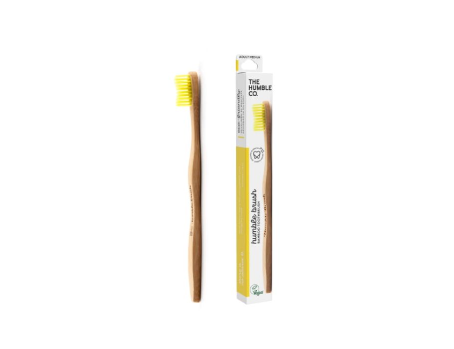 Tandenborstel Bamboe - Geel - Medium