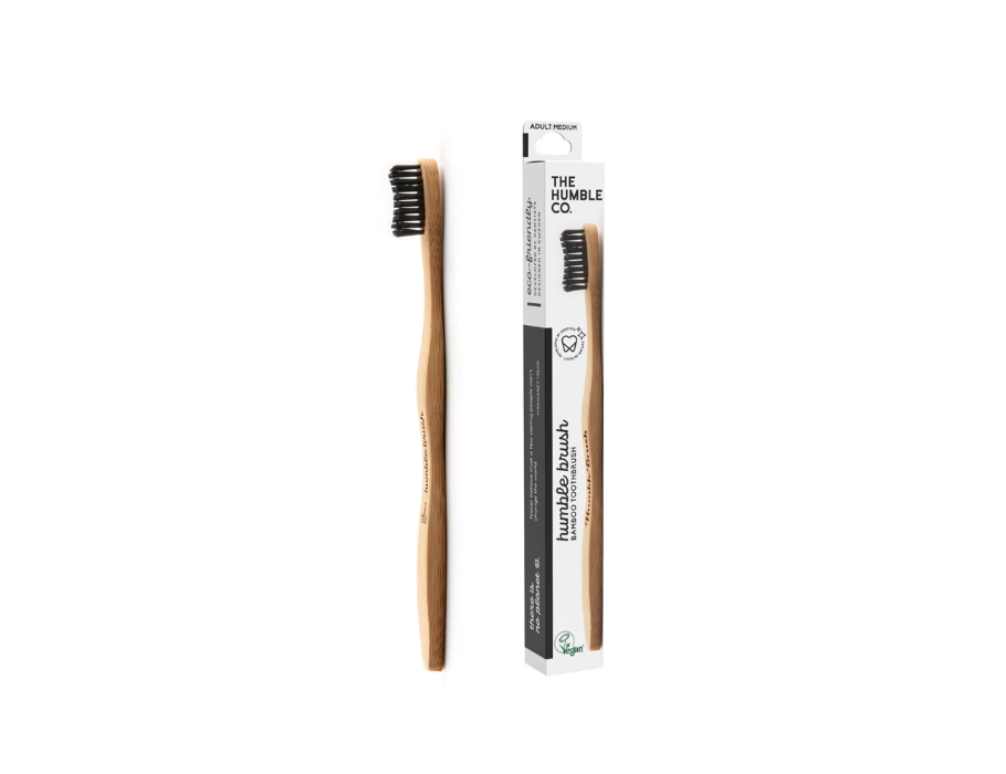 Tandenborstel Bamboe - Medium - Zwart