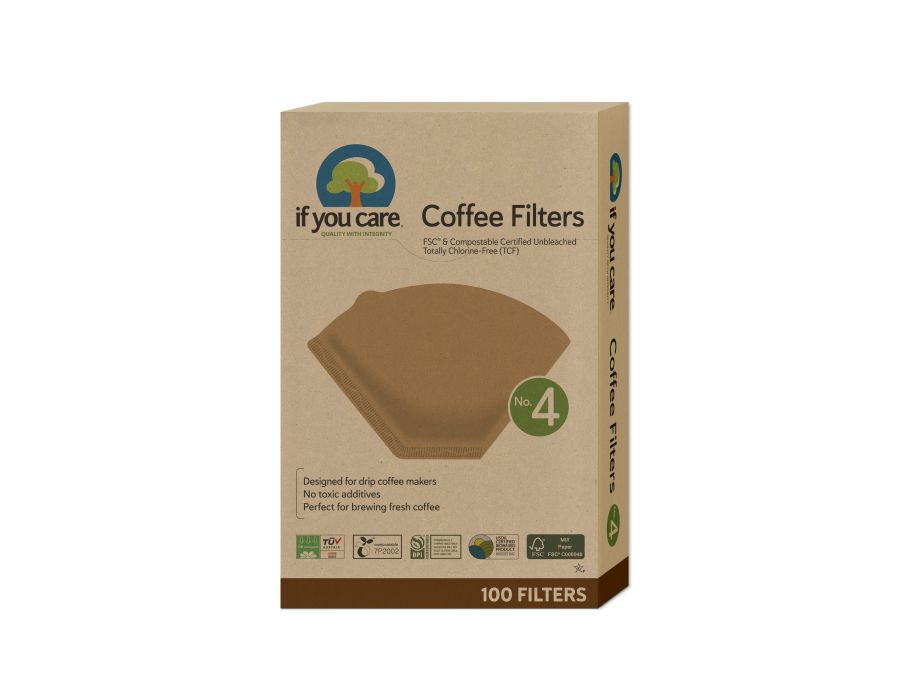 Koffiefilters - No. 4 - FSC - ongebleekt, chlorine-vrij papier - 100st.