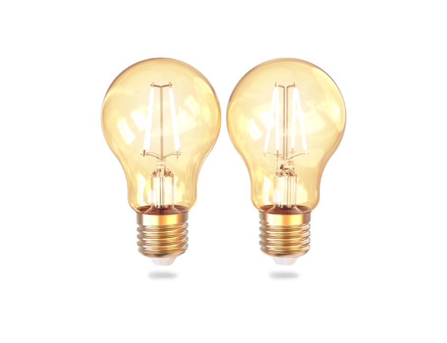 Ledlamp - Wifi - E27-  Filament - Vintage Bulb - 2 Stuks