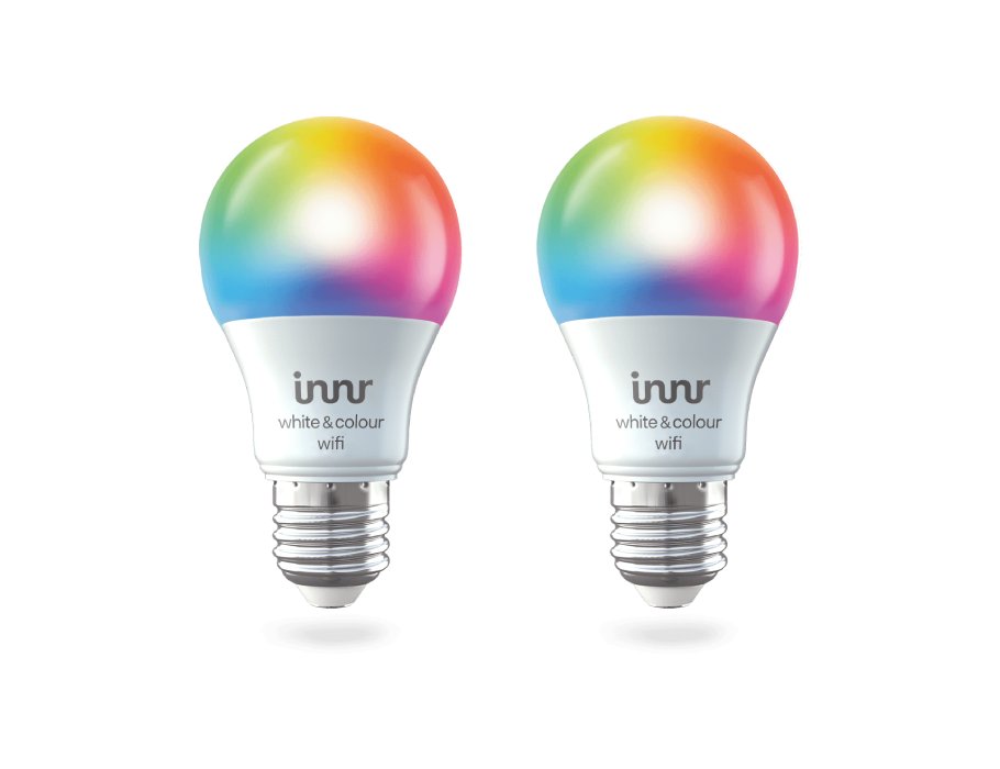 Ledlampe - Wifi - E27- Weiß + Farbe - 2 Stück