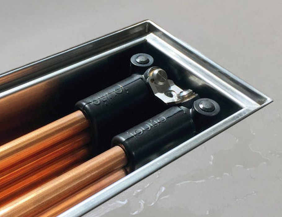 Duschrinne - WTW - 10 Rohre freistehend - Twinline - inkl. Rost