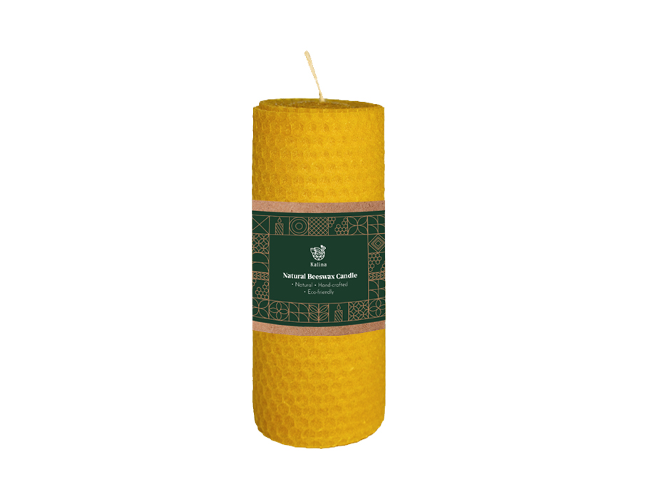 Bijenwaskaars - Stompkaars - 21 cm