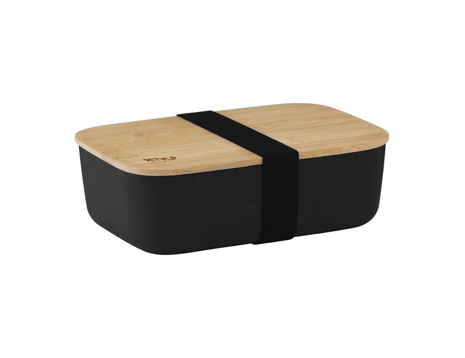 Eco Lunchbox - Met bamboe deksel - Zwart