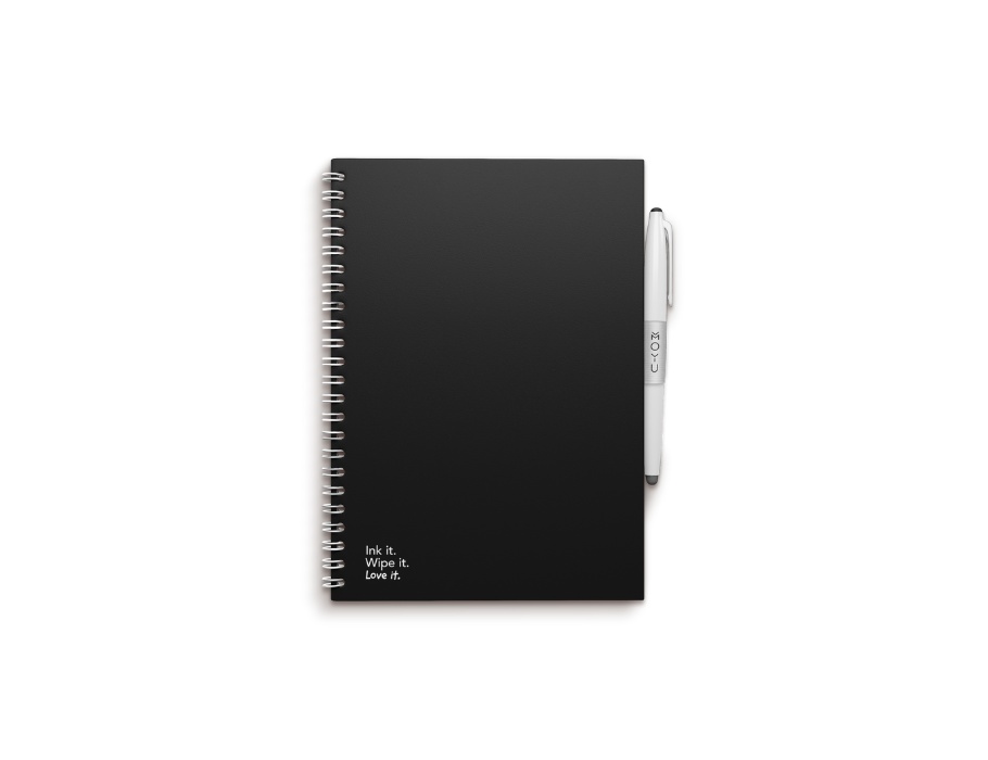 Uitwisbaar Notitieboek - Hardcover A5 - Pitch Black