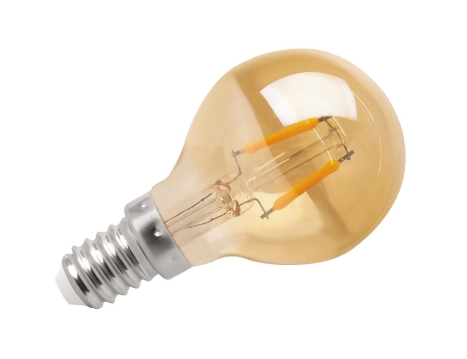 Ledlamp - E14 - 100 lm - Bol - Helder - Amber