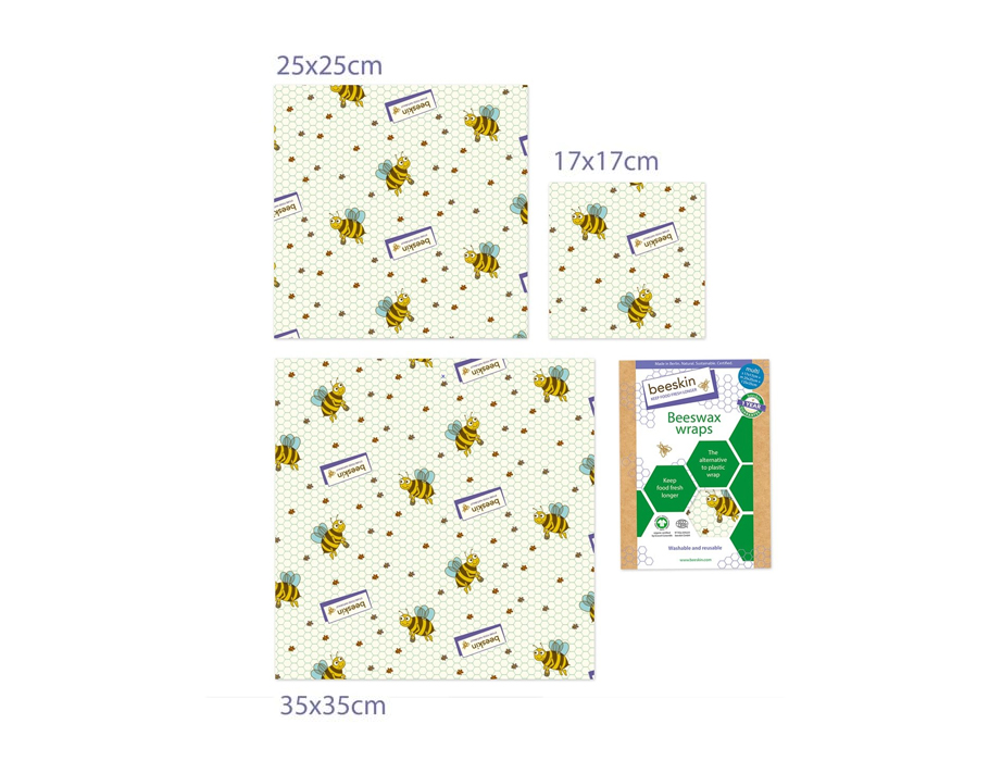 Bijenwasdoeken Set - Small, Medium en Large - Kids print