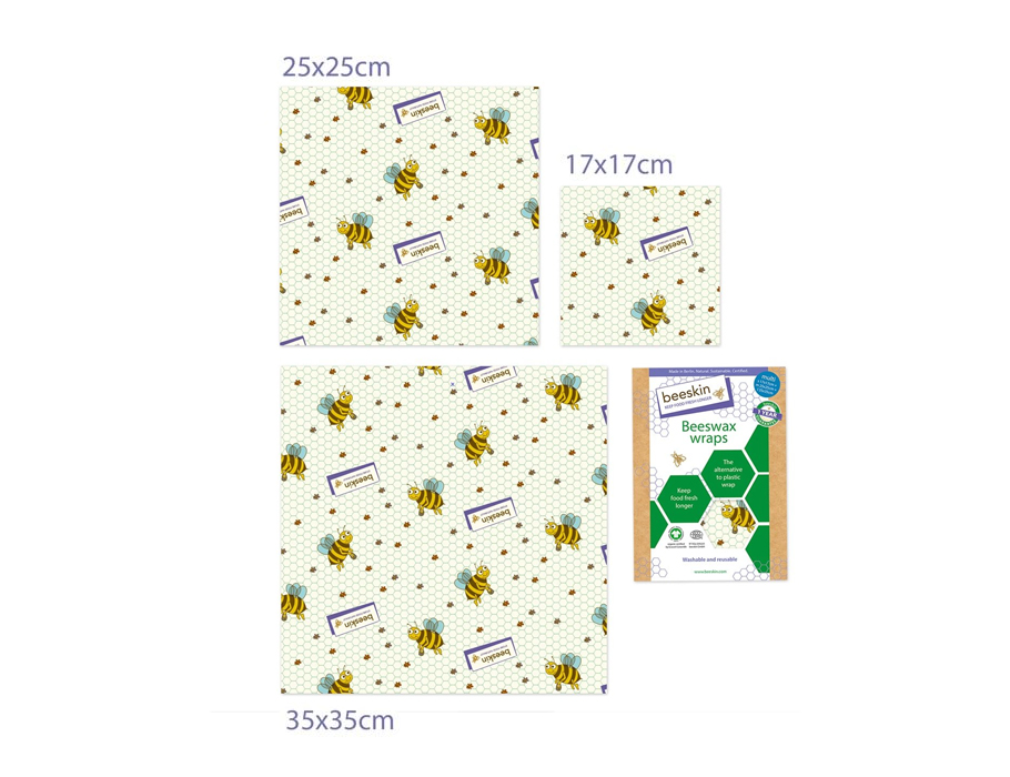 Bijenwasdoeken Set - Small, Medium en Large - Kids print