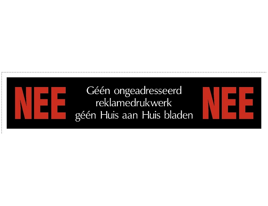 Nee-Nee Brievenbussticker