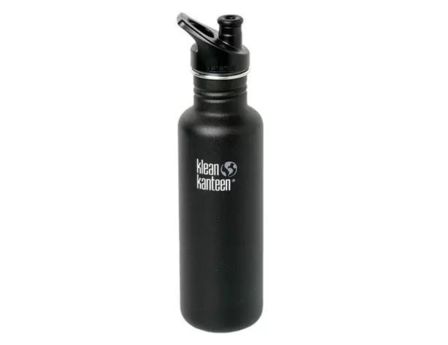 Trinkflasche Classic - Schwarz - Mit Sportverschluss - 800 ml (27oz)