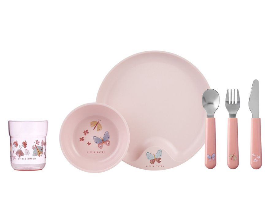 Set Kindergeschirr Mio 6-teilig - Flowers & Butterfly