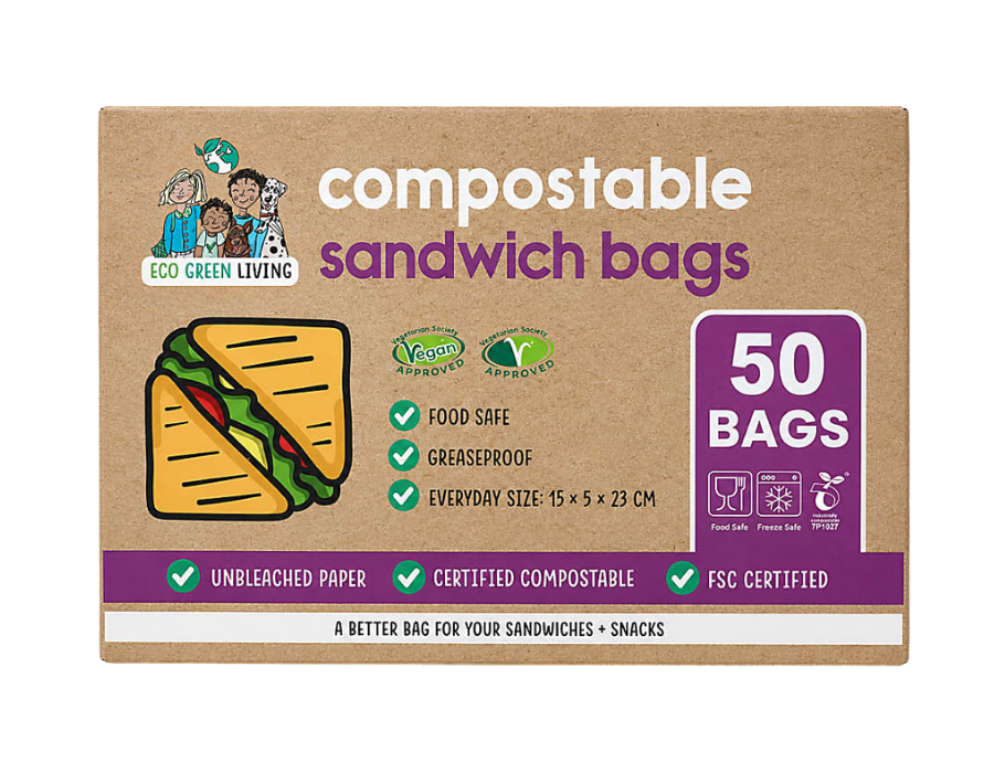 Eco Green Living Composteerbare Sandwich Zakjes (50 stuks)