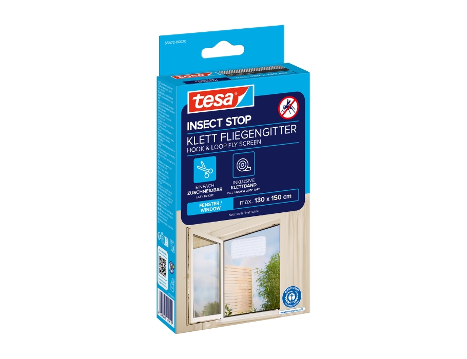 Raamhor - Insect Stop - Met Klittenband - Wit 130x150cm