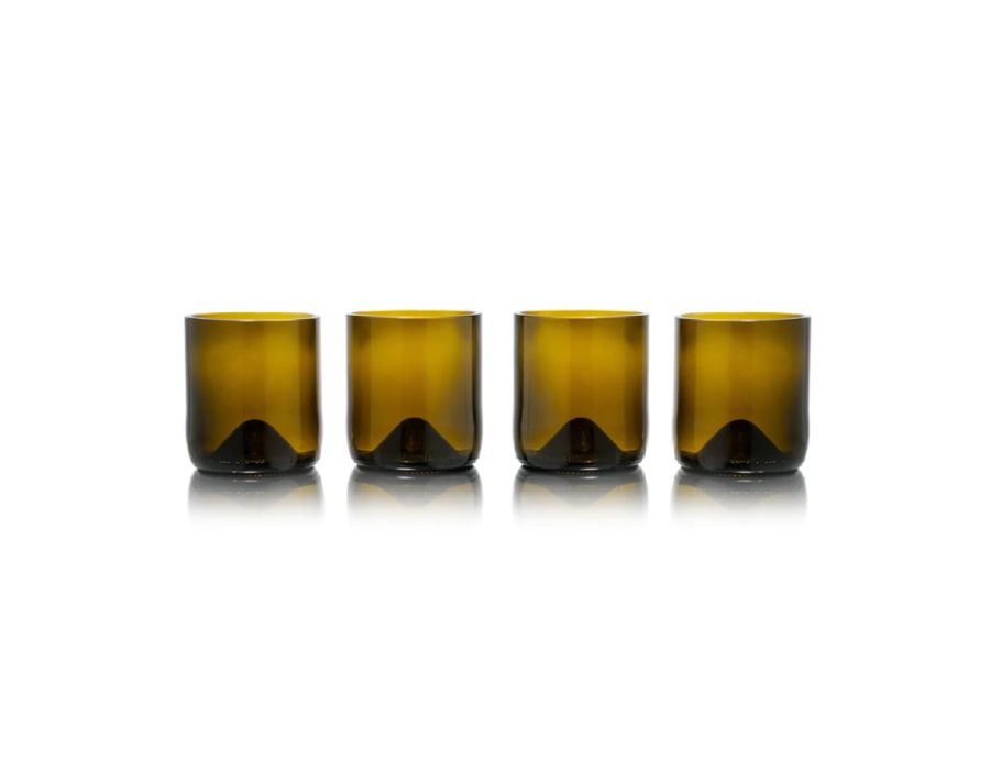 Rebottled Gläser  Short Drink  4er-Pack - Olive