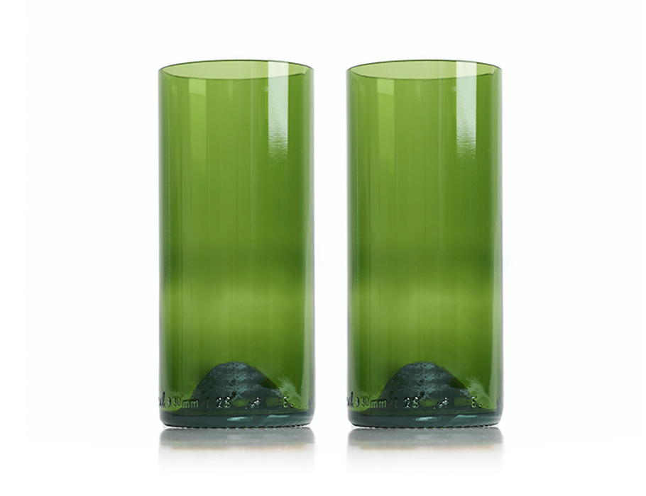 Rebottled Glazen - 2-pack - green - longdrink