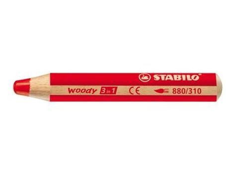 Woody Potlood - 3 in 1 - Rood