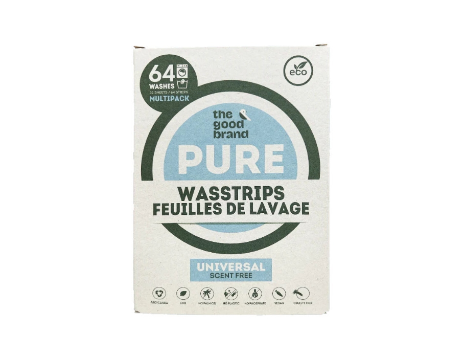 Wasstrips - Parfumvrij - 64 Stuks