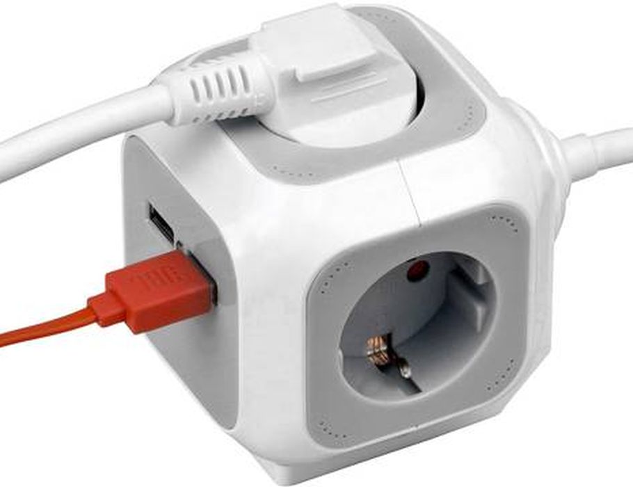 USB-Charger Steckdosenwürfel 4-fach