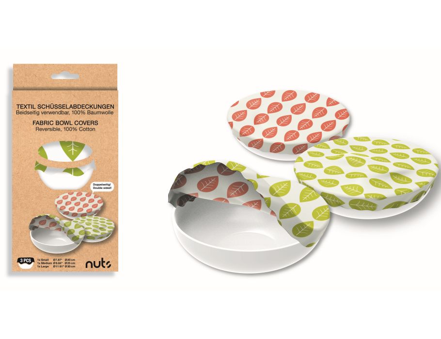 Textil Schüsselabdeckungen Vegan