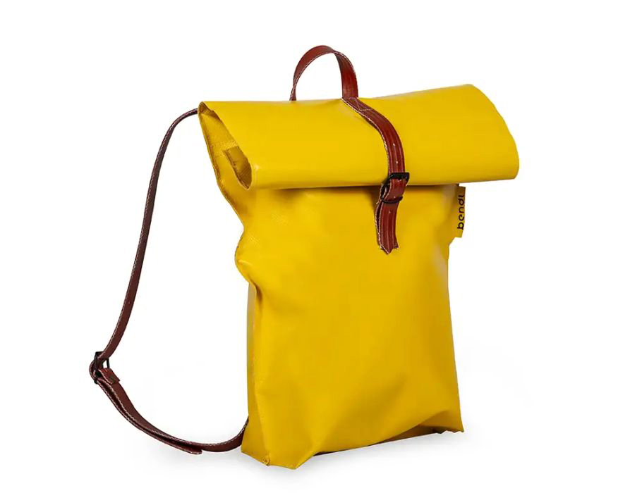 Rugzak rolltop backpack - Yellow