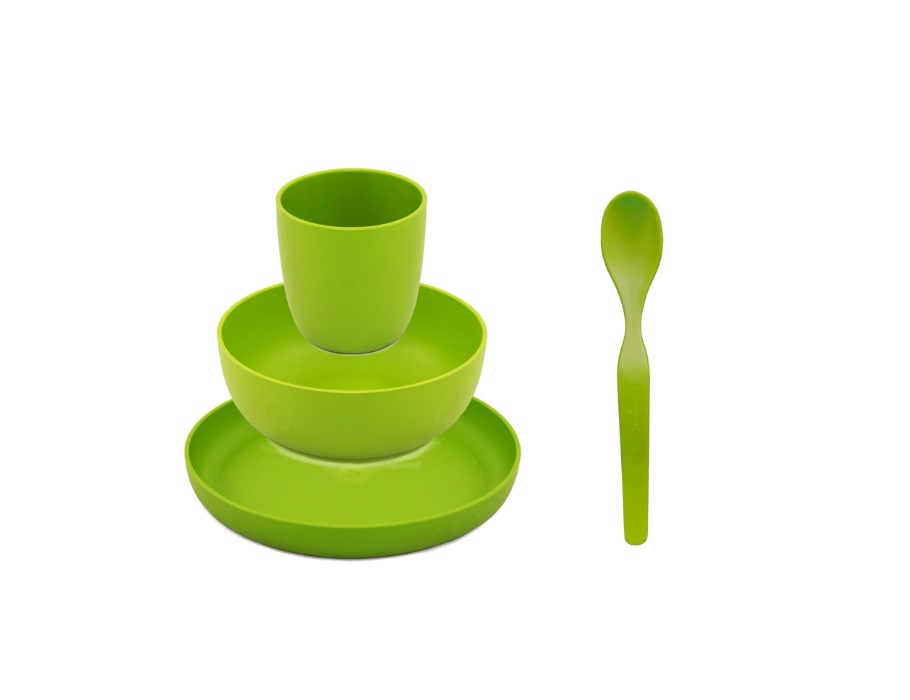 Servies Geschenkset Bioplastic - Groen