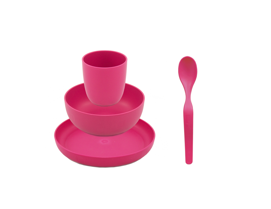 Servies Geschenkset Bioplastic - Roze