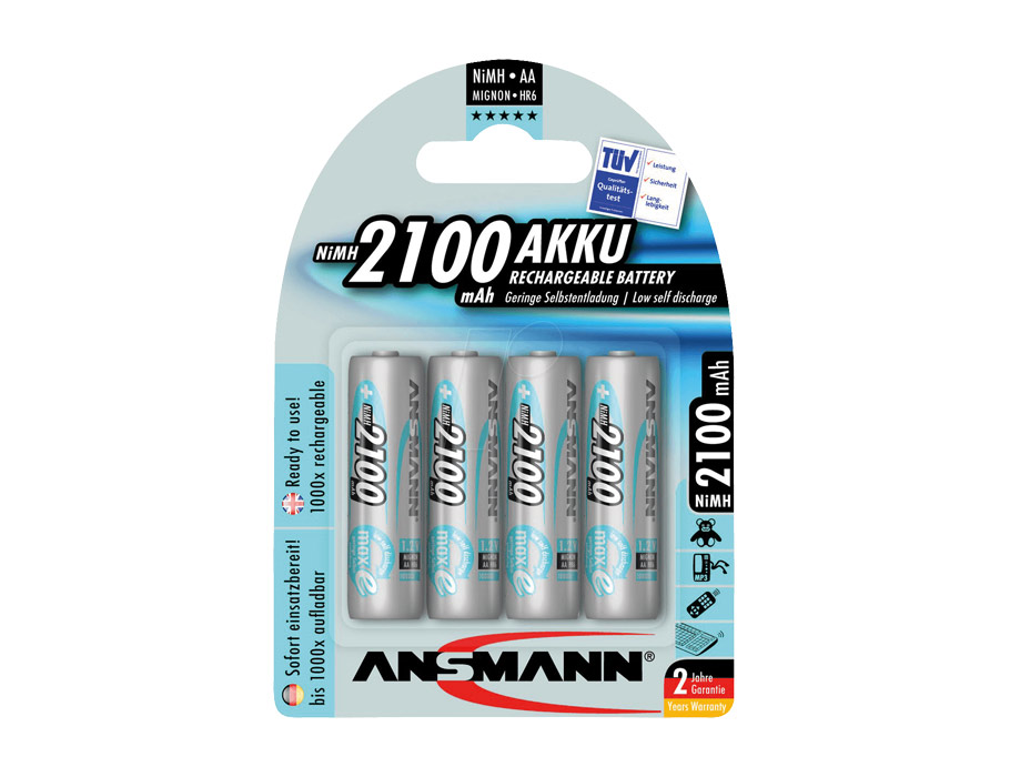 NiMH Akku Mignon AA 2100 mAh - 4 Stück