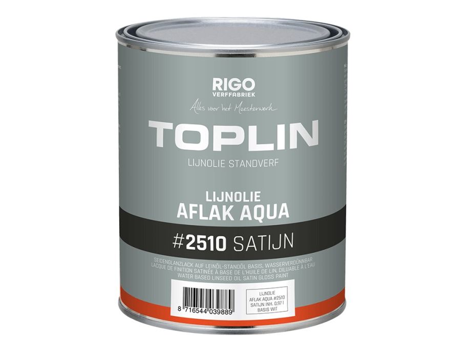 Toplin - Binnenverf Aqua Satijn - Op kleur gemaakt - 1L