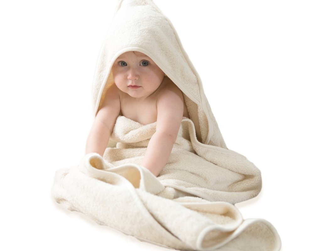 Baby-Handtuch mit Kapuze - Cremeweiß 