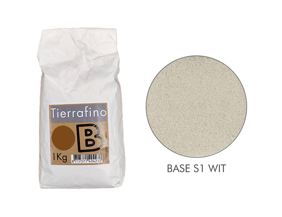 Basis leem  S1 - Wit - zonder stro  - 1kg