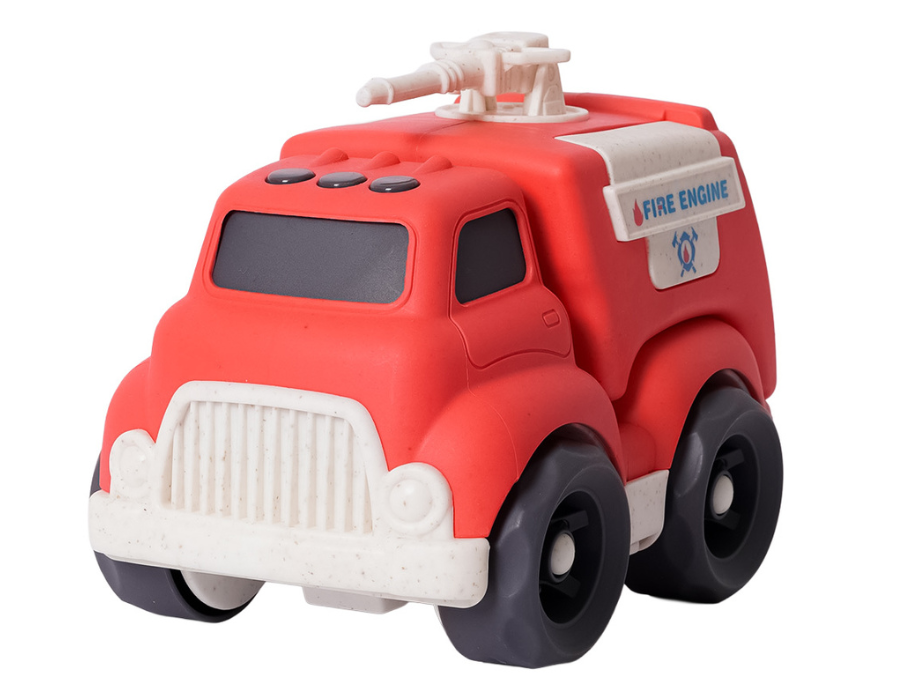 Bioplastic speelgoed brandweerauto 18cm